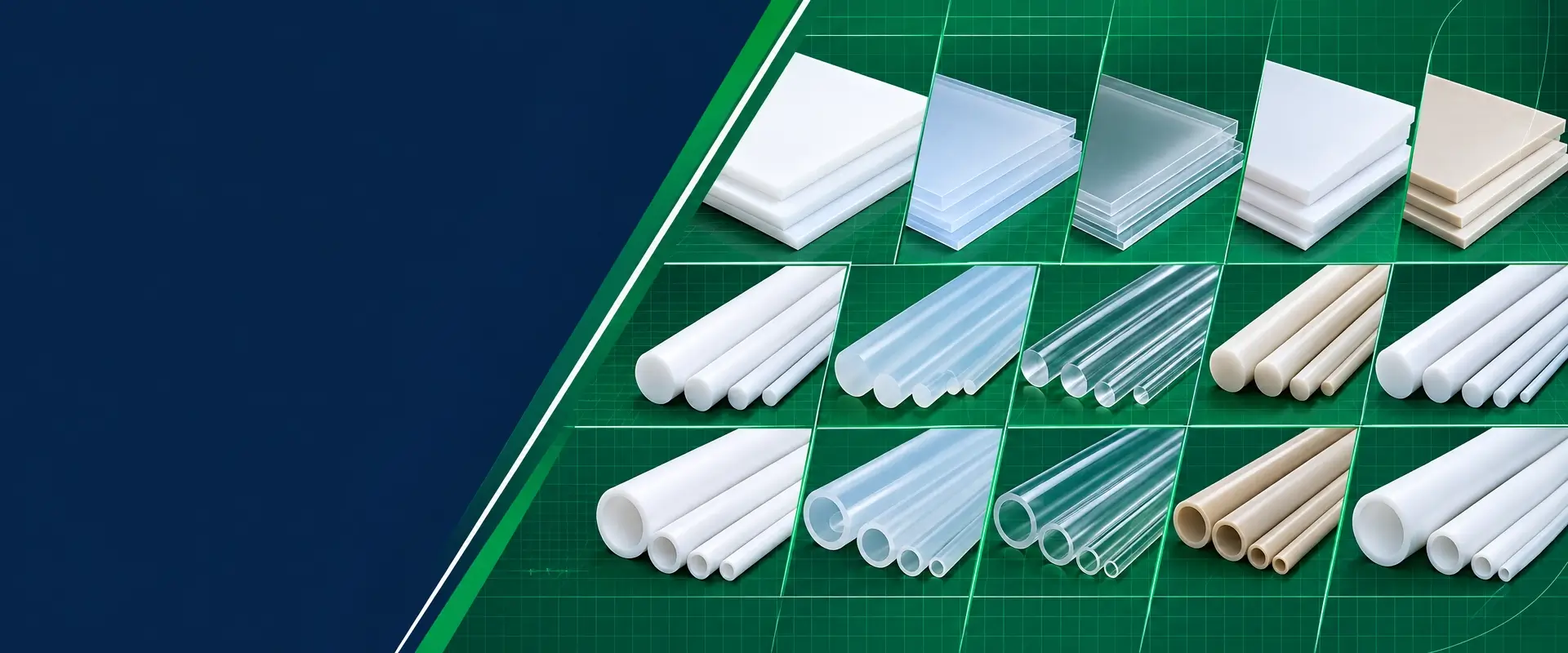 PTFE · PFA · FEP · PCTFE · PVDF · PEEK